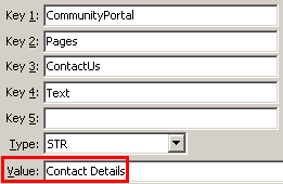 Configuration File Maintenance - ContactUsText setting (value cutdown, portal)