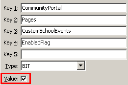 Configuration File Maintenance - CustomSchoolEventsEnabledFlag setting (value cutdown, portal)