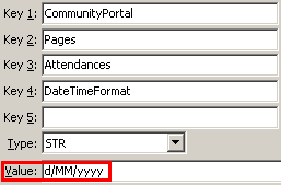 Configuration File Maintenance - DayTimeFormat setting (value cutdown, portal)