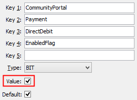 Configuration File Maintenance - DirectDebitEnabledFlag