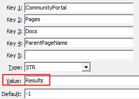 Configuration File Maintenance - Docs,ParentPageName configuration setting