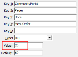 Configuration File Maintenance - Docs - MenuOrder configuration setting
