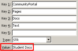 Configuration File Maintenance - DocsText setting (value cutdown, portal)
