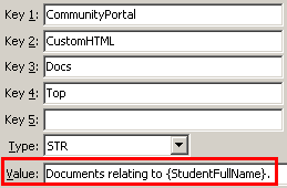 Configuration File Maintenance - DocsTop setting (value cutdown, portal)