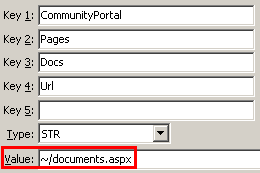 Configuration File Maintenance - DocsURL setting (value cutdown, portal)