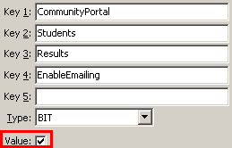 Configuration File Maintenance - EnableEmailing setting (value cutdown, portal)