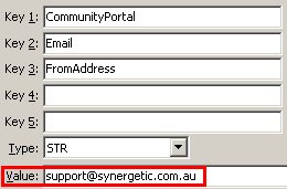 Configuration File Maintenance - FromAddress setting (value cutdown, portal)
