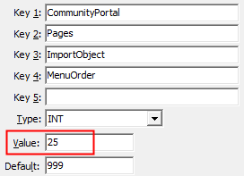 Configuration File Maintenance - ImportObject,MenuOrder configuration setting