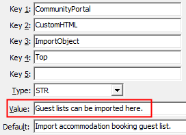Configuration File Maintenance - ImportObject,Top configuration setting