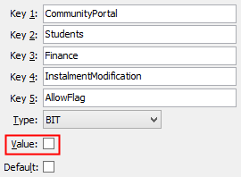 Configuration File Maintenance - InstalmentModificationAllowFlag