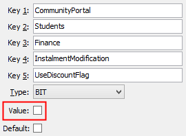 Configuration File Maintenance - InstalmentModificationUseDiscountFlag