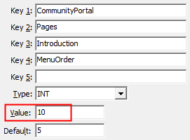 Configuration File Maintenance - Introduction - MenuOrder configuration setting