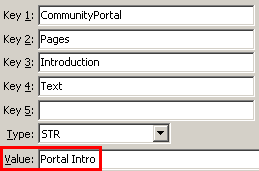 Configuration File Maintenance - IntroText setting (value cutdown, portal)