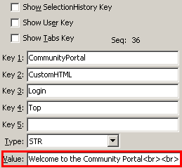 Configuration File Maintenance - LoginTop setting (value cutdown, portal)