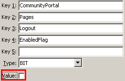 Configuration File Maintenance - LogoutEnabledFlag setting (value cutdown, portal)
