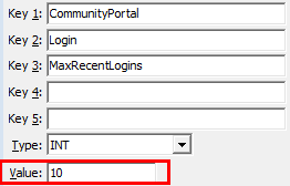 Configuration File Maintenance - MaxRecentLogins