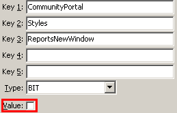 Configuration File Maintenance - ReportsNewWindow setting (value cutdown, portal)
