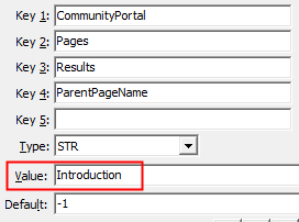 Configuration File Maintenance - Results,ParentPageName configuration setting