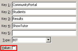 Configuration File Maintenance - ResultsShowTutor setting (value cutdown, portal)