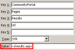 Configuration File Maintenance - ResultsURL setting (value cutdown, portal)