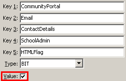 Configuration File Maintenance - SchoolAdminHTMLFlag setting (value cutdown, portal)