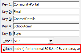 Configuration File Maintenance - SchoolAdmin Style configuration setting