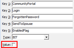 Configuration File Maintenance - SendToSpouse configuration setting