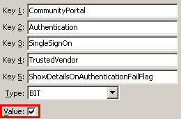 Configuration File Maintenance - ShowDetailsOnAuthenticationFailFlag setting (value cutdown, portal)