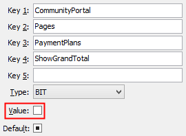 Configuration File Maintenance - ShowGrandTotal