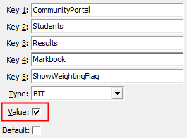 Configuration File Maintenance - ShowWeightingFlag