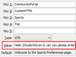 Configuration file maintenance - SportsTop configuration setting