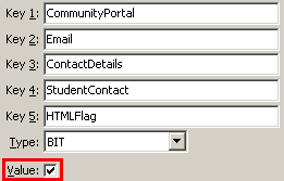 Configuration File Maintenance - StudentContactHTMLFlag setting (value cutdown, portal)