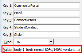 Configuration File Maintenance - StudentContact Style configuration setting