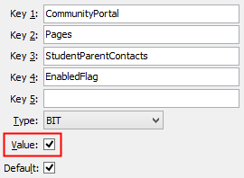 Configuration File Maintenance - StudentParentContactsEnabledFlag