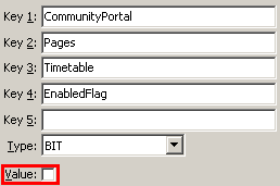 Configuration File Maintenance - TimetableEnabledFlag setting (value cutdown, portal)