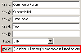 Configuration File Maintenance - TimetableTop setting (value cutdown, portal)