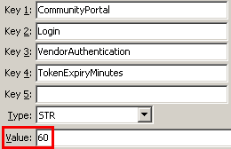 Configuration File Maintenance - TokenExpiryMinutes setting (value cutdown, portal)