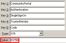 Configuration File Maintenance - TrustedVendorCode setting (value cutdown, portal)
