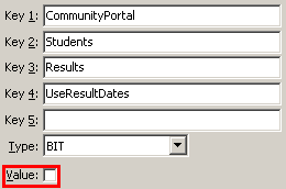 Configuration File Maintenance - UseResultDates setting (value cutdown, portal)
