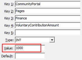 Configuration File Maintenance - VoluntaryContributionAmount