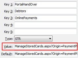 Debtors - OnlinePayments configuration setting