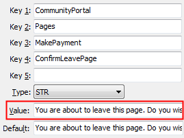 MakePayment - ConfirmLeavePage configuration setting