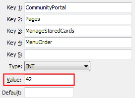 ManageStoredCards - MenuOrder configuration setting