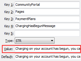 PaymentPlans - ChargingHasBegunMessage configuration setting
