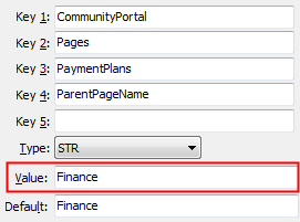 PaymentPlans - ParentPageName configuration setting