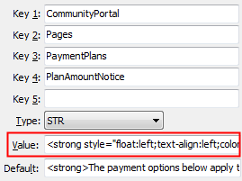 PaymentPlans - PlanAmountNotice configuration setting