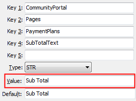 PaymentPlans - SubTotalText configuration setting