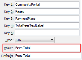 PaymentPlans - TotalFeesTextLabel configuration setting
