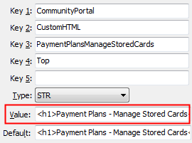 PaymentPlansManageStoredCards - Top configuration setting
