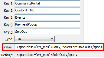 PaymentPopup SoldOut onfiguration setting